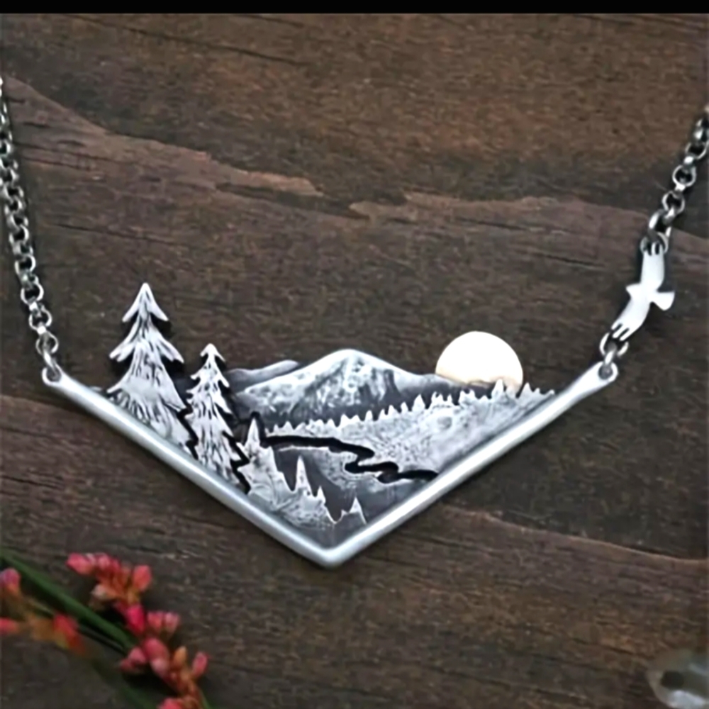 Mountain range necklace